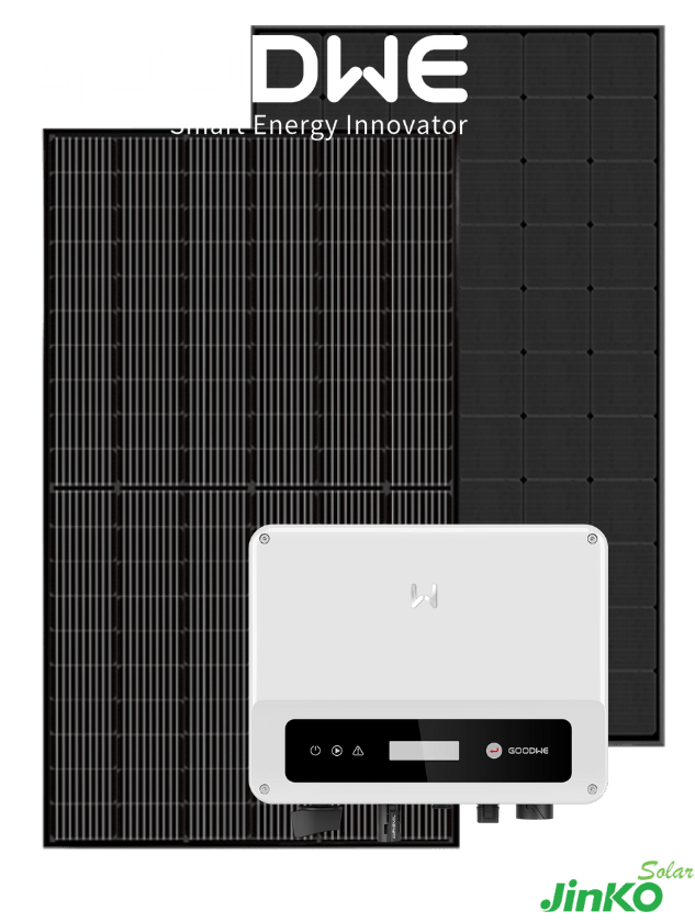 5-10kW GoodWe Inverter with Jinko Panels 2 Jinko solar panels and GoodWe inverter