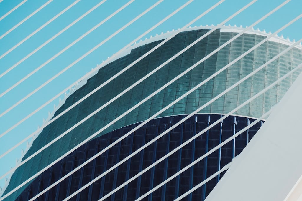Futuristic architectural design captured in Valencia, Spain.